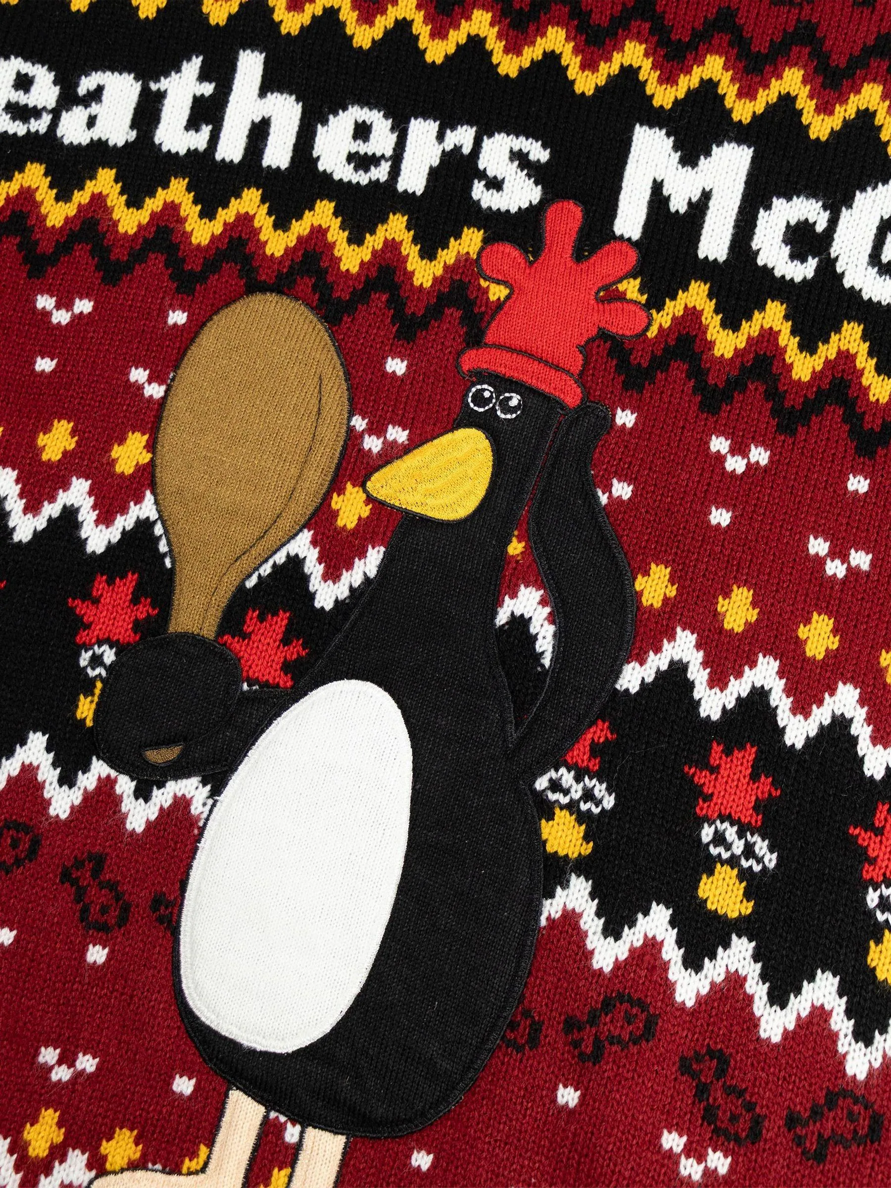 Vanilla Underground Wallace And Gromit Feathers McGraw Christmas Jumper