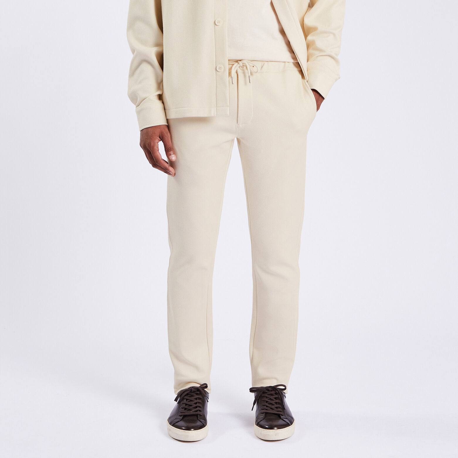 Pantalon de jogging en maille Beige