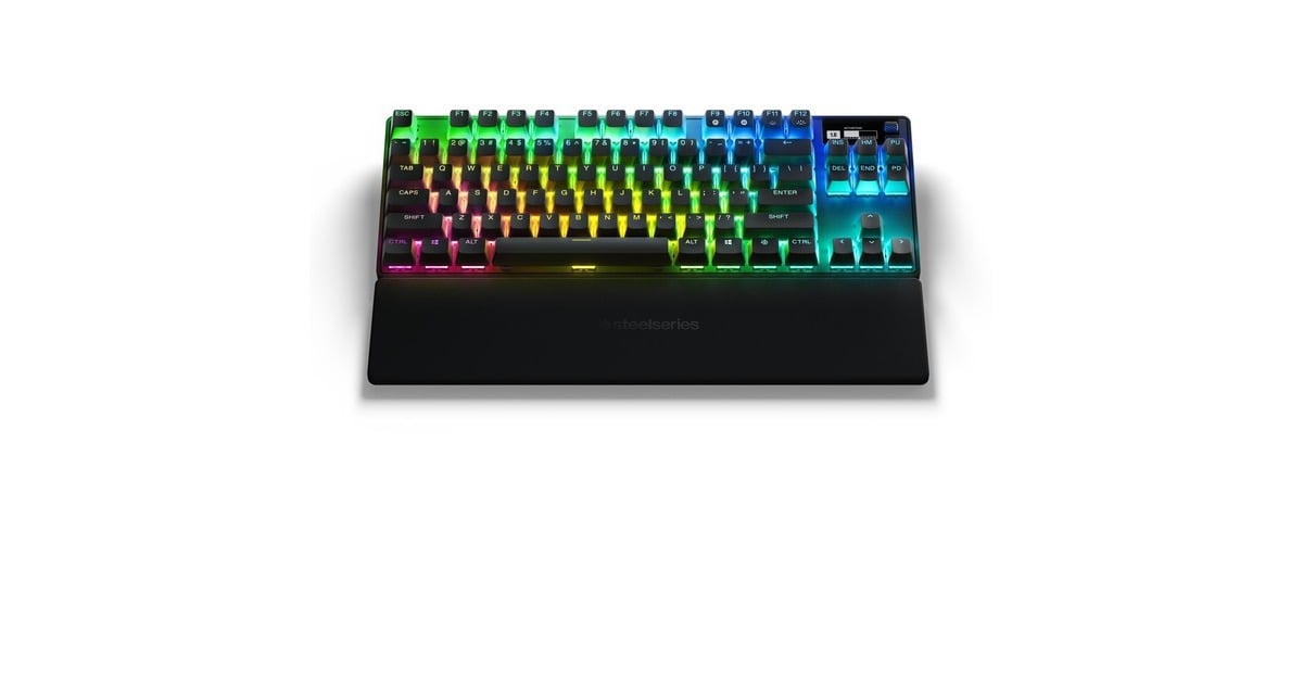 SteelSeriesApex Pro TKL Wireless, gaming toetsenbord  (Zwart, US lay-out, SteelSeries OmniPoint 2.0, RGB leds, Double shot PBT-keycaps, Bluetooth 5.0, 2,4 Ghz)