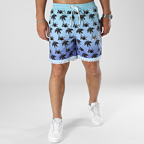 Short De Bain Floral 2240221 Bleu Clair