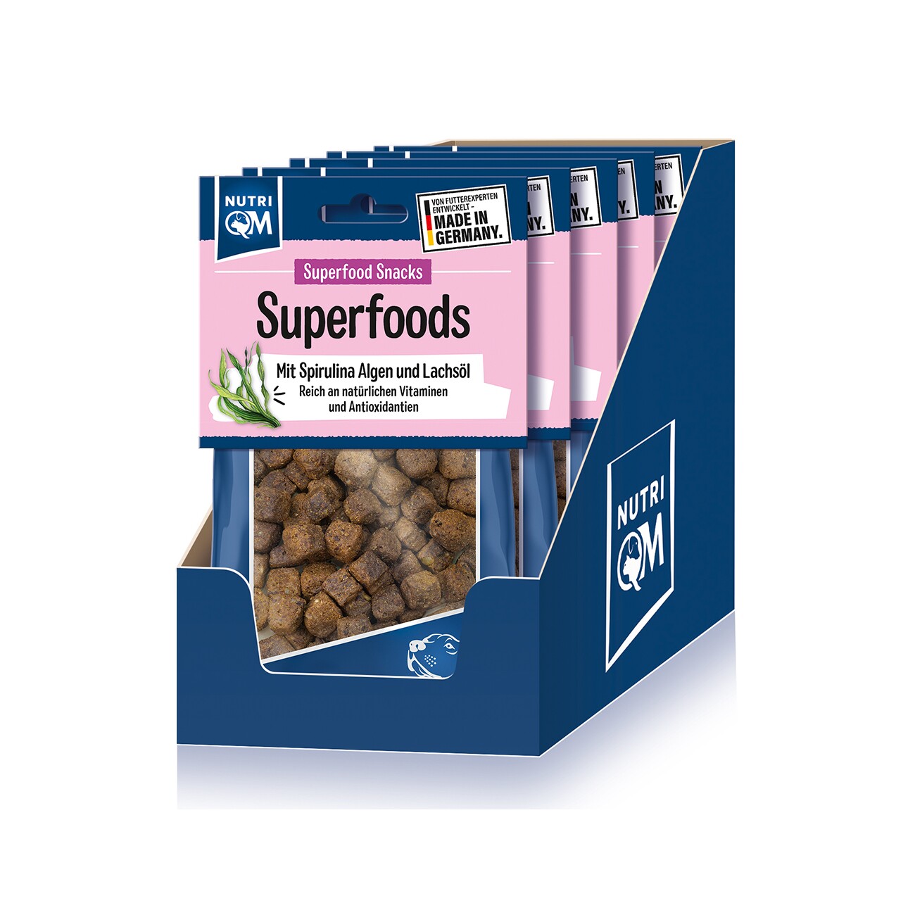 NutriQM Superfoods Spirulina&Lachsöl 5x 150g