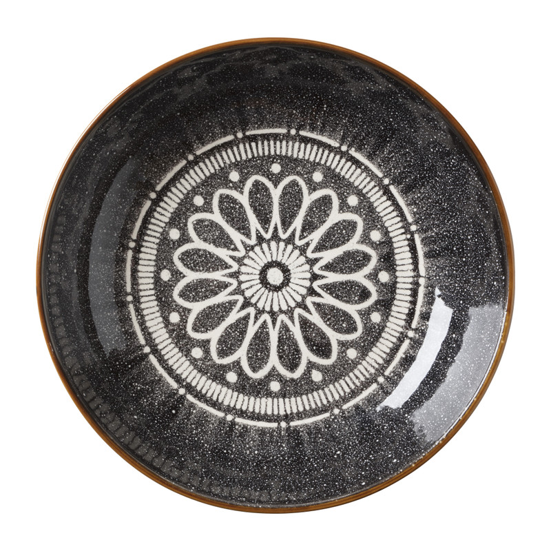 Pastabord Yara - zwart - ⌀21.7 cm