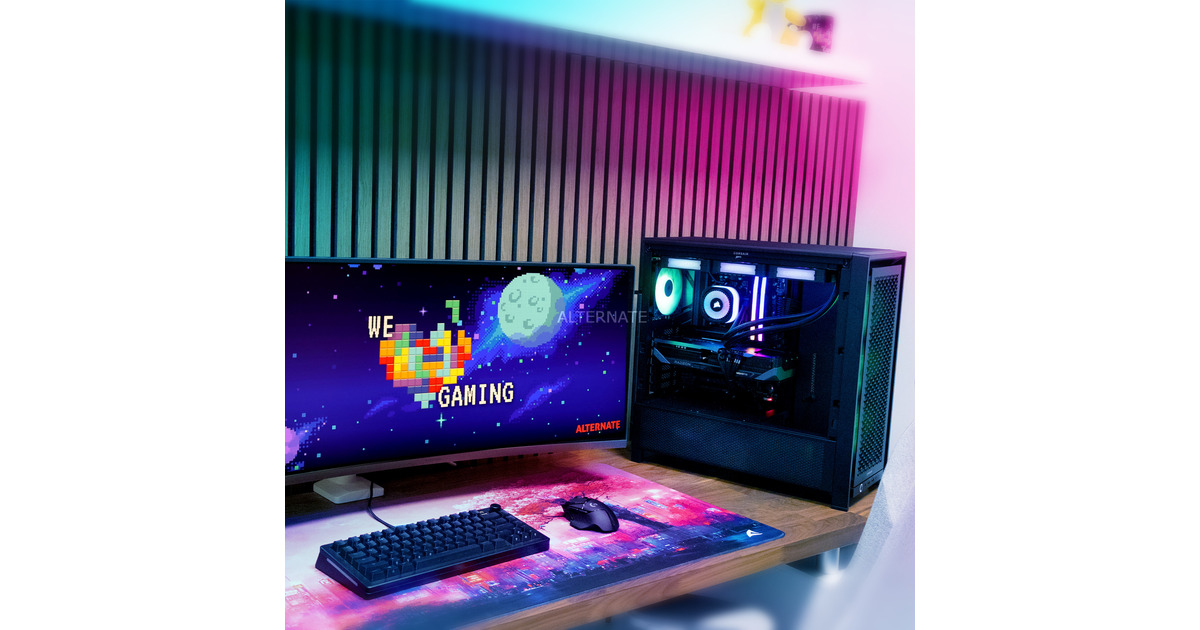 ALTERNATEThunderstorm Pro Ryzen 7 9070XT iCue Limited Edition Back2School gaming pc  (Zwart | R7 9800X3D | RX 9070 XT | 32 GB | 2 TB SSD)