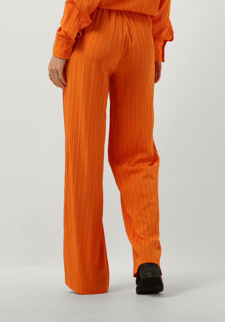 ALIX THE LABEL oranje alix the label wijde broek ladies woven krinkle pants