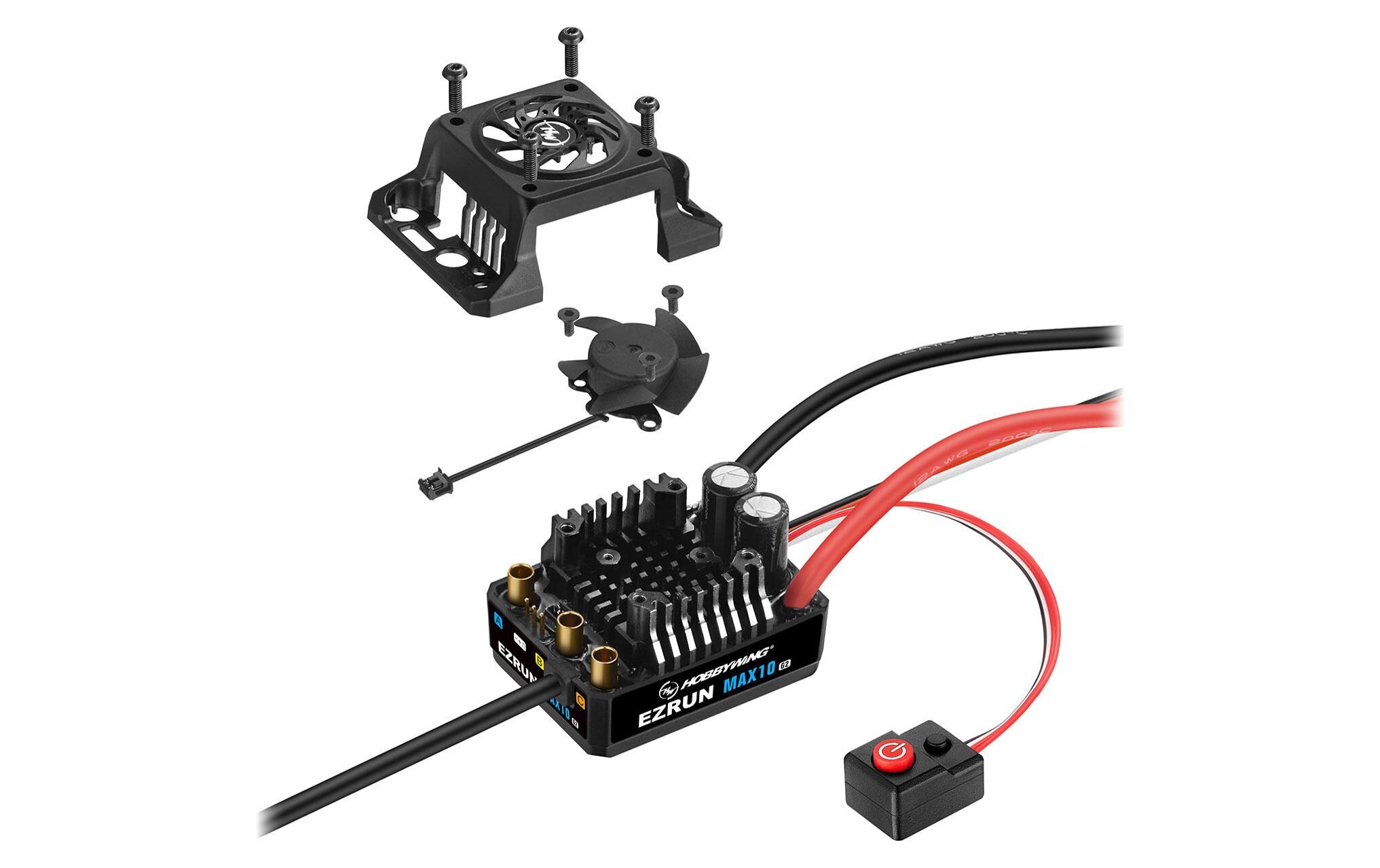 Brushless Regler Ezrun MAX10 G2 140A, 2-4SESC für RC Fahrzeuge mit Brushless Sensored oder Sensorless Motoren