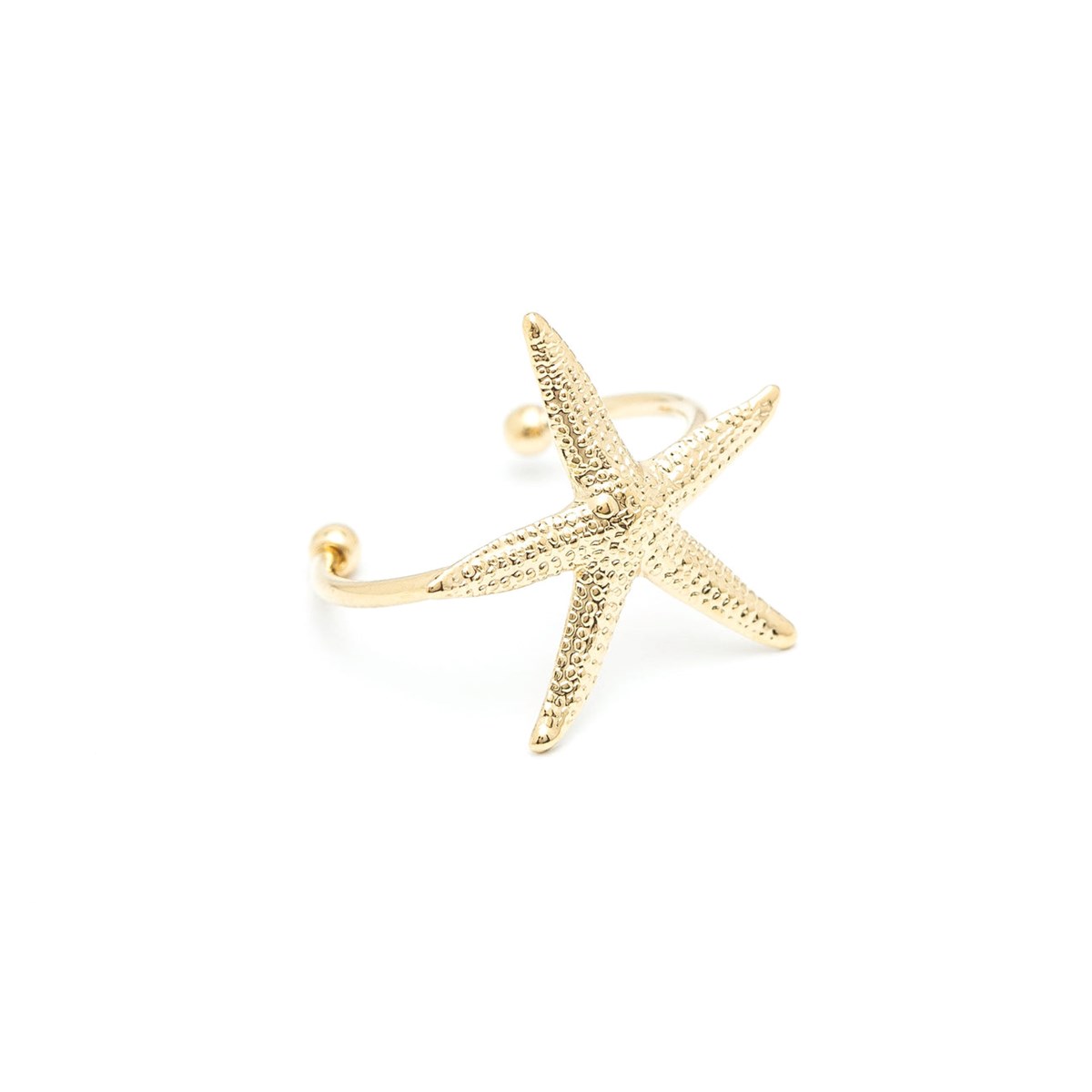 bague étoile doré à l'or fin - CLÉIA