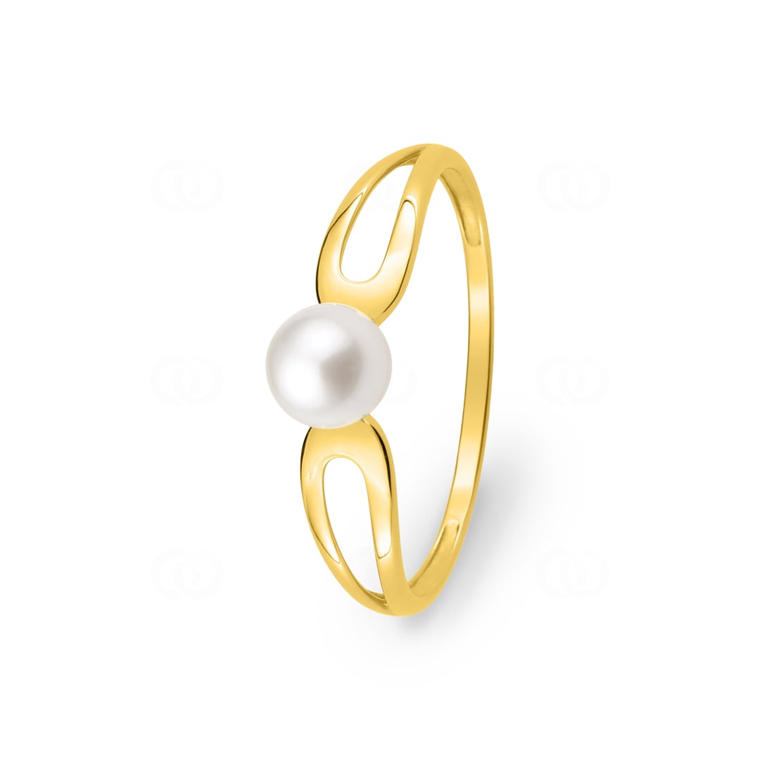 Damenring 750/18 K Gelbgold mit Süsswasserzuchtperle Ø 5mm