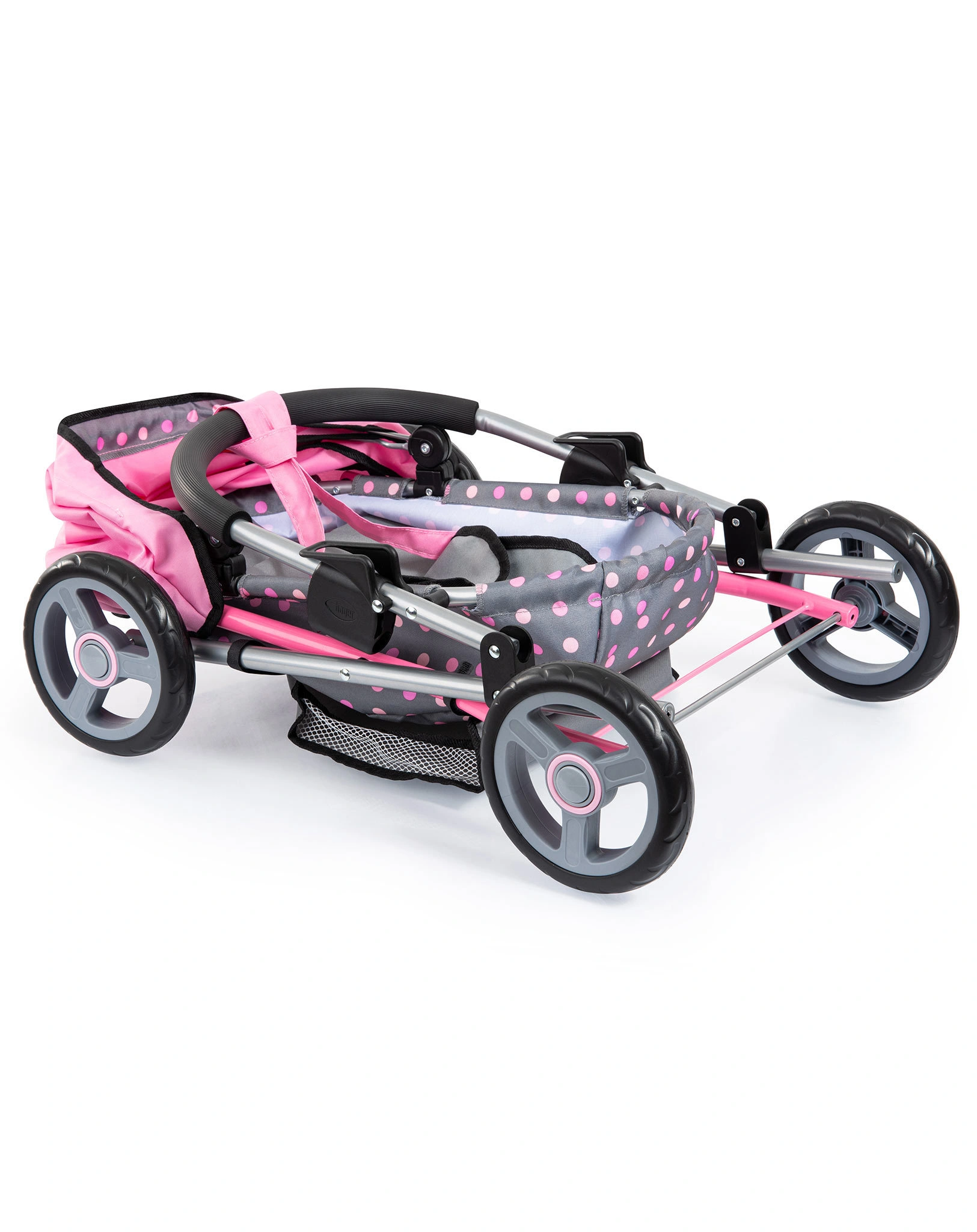 Puppenwagen COSY FAIRY 4-teilig in grau