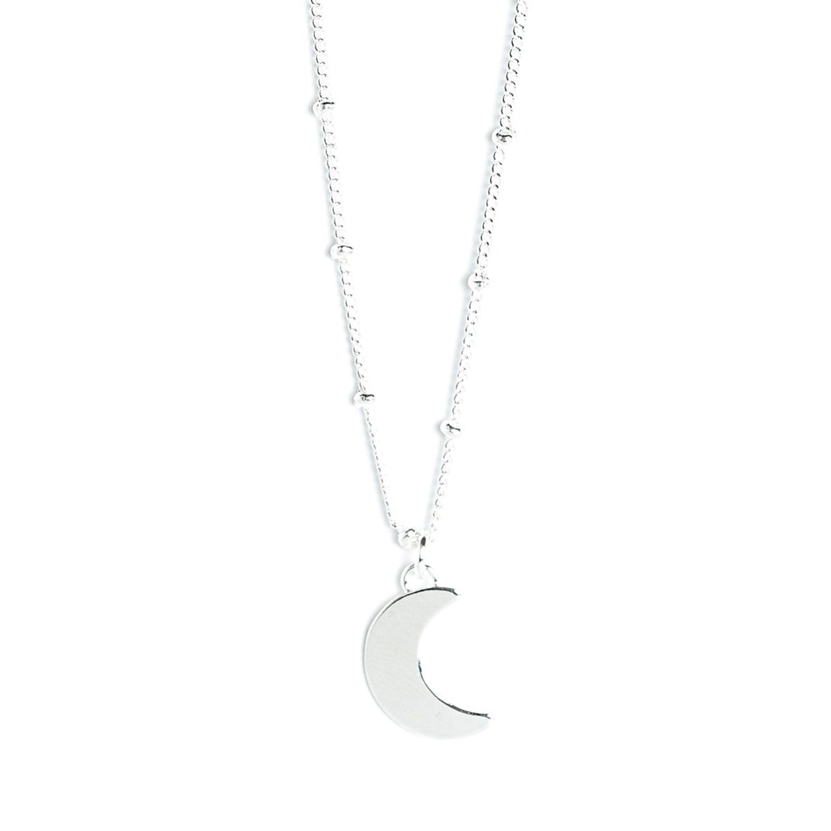 collier lune plaqué argent - SÉLÉNÉ