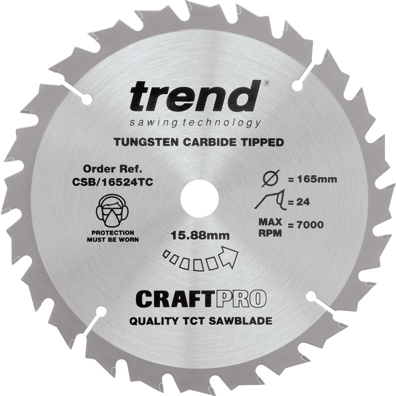 Trend Cirkelzaagblad 165x15.88mm 24T