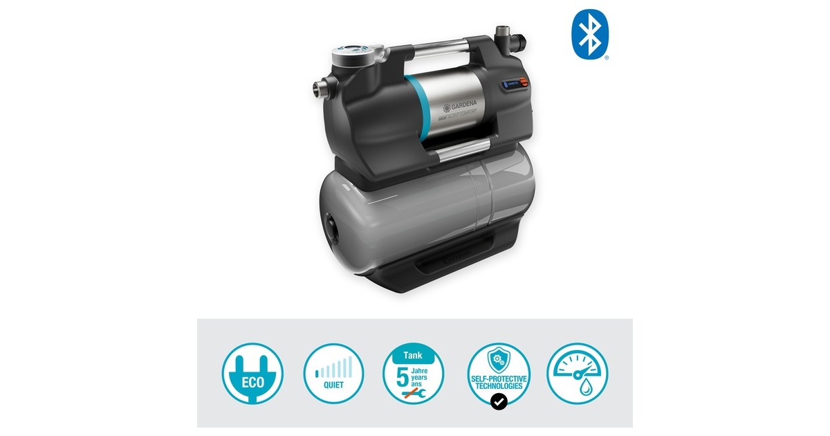 GARDENAHydrofoorpomp 5600 SilentComfort  (Grijs/roestvrij staal, Bluetooth)