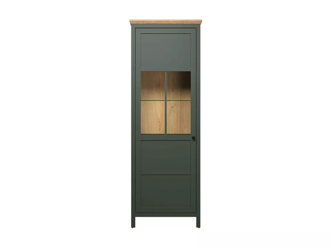 Vaisselier avec éclairage LED inclus et 1 porte H198 cm - Stanton