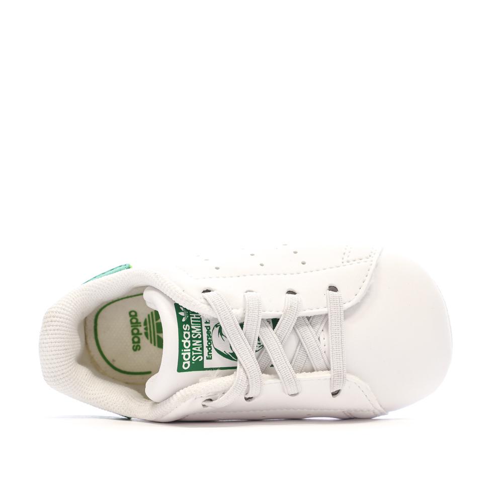 Adidas Baskets Blanc/Vert Bébé Adidas Stan Smith Crib