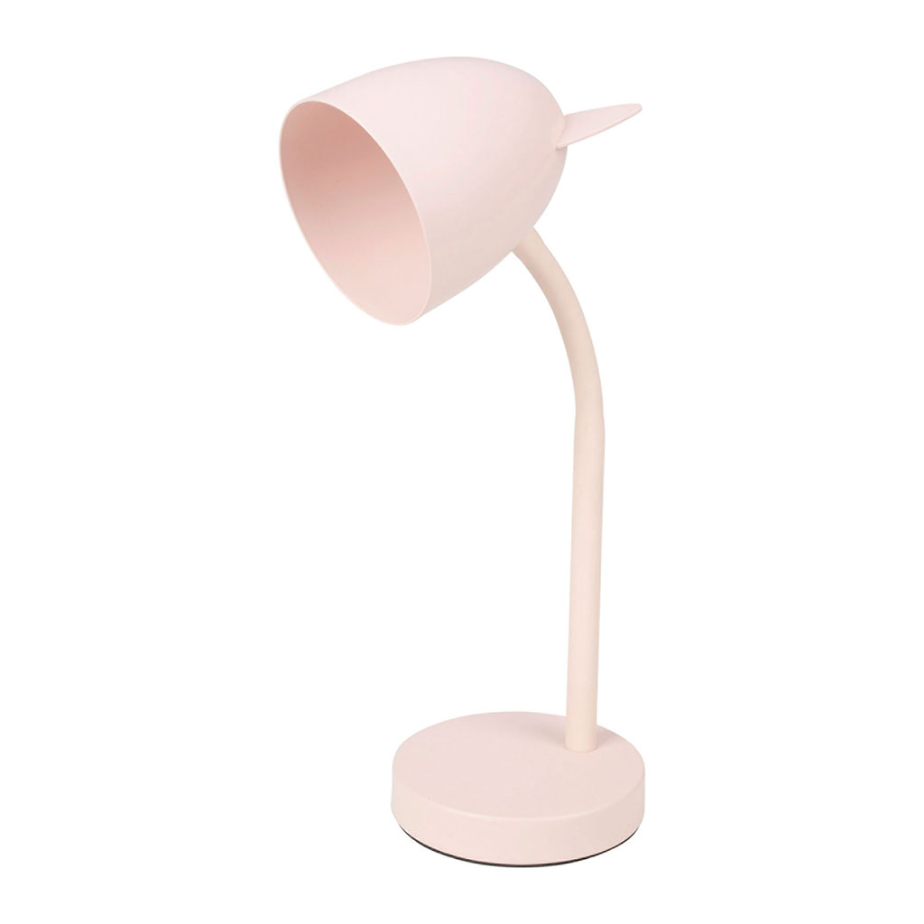 Lampe de chevet oreilles chat rose 12.5x29x20cm