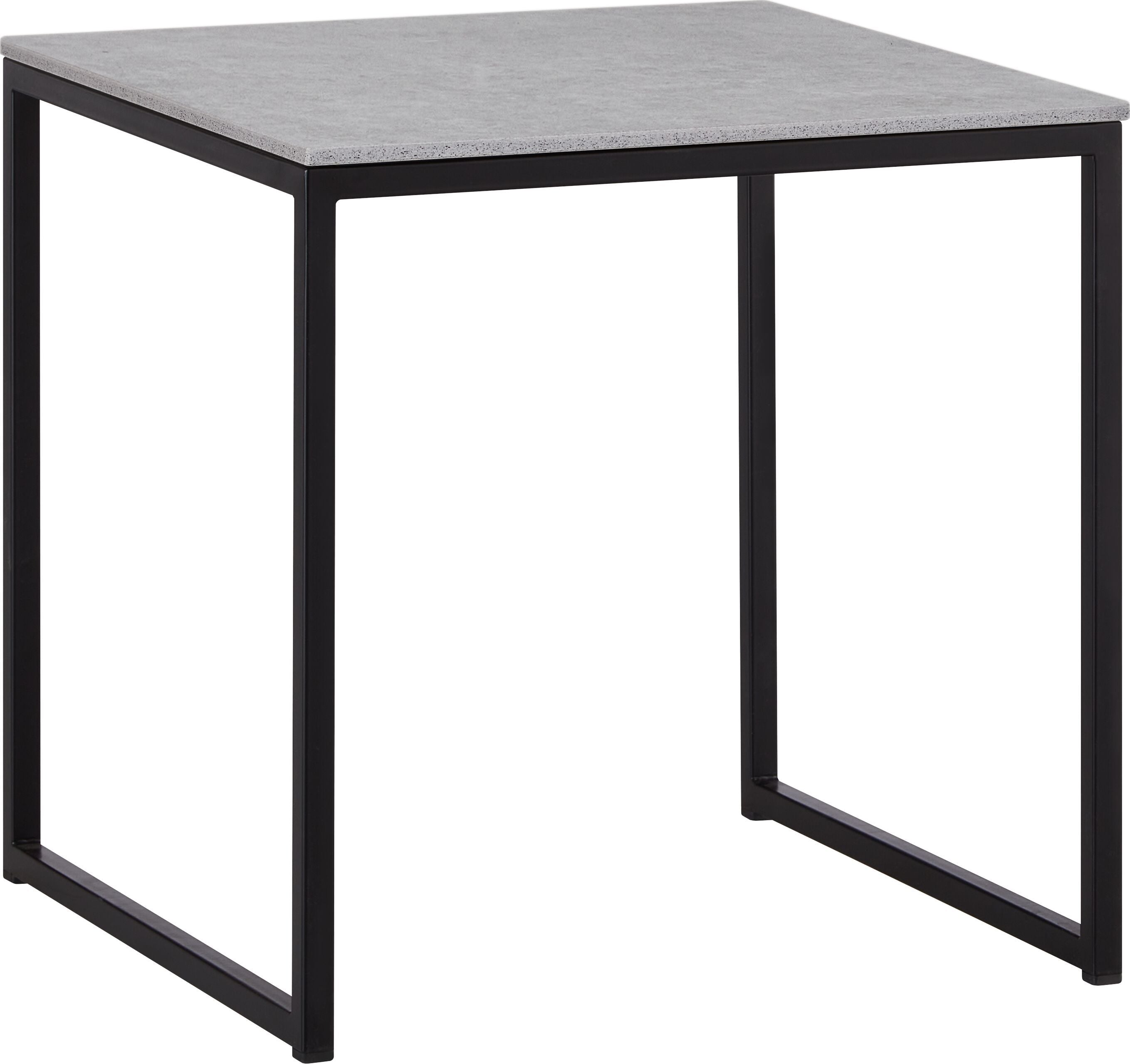 AVEA Beistelltisch - Kreta / schwarz / B: 40.0 cm x T: 40.0 cm x H: 40.8 cm