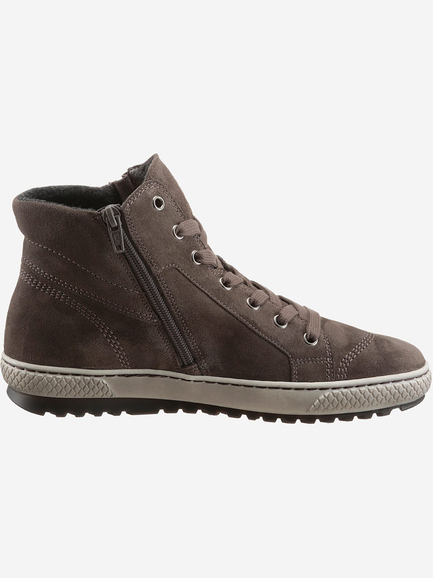 Bottines à lacets avec deux glissières