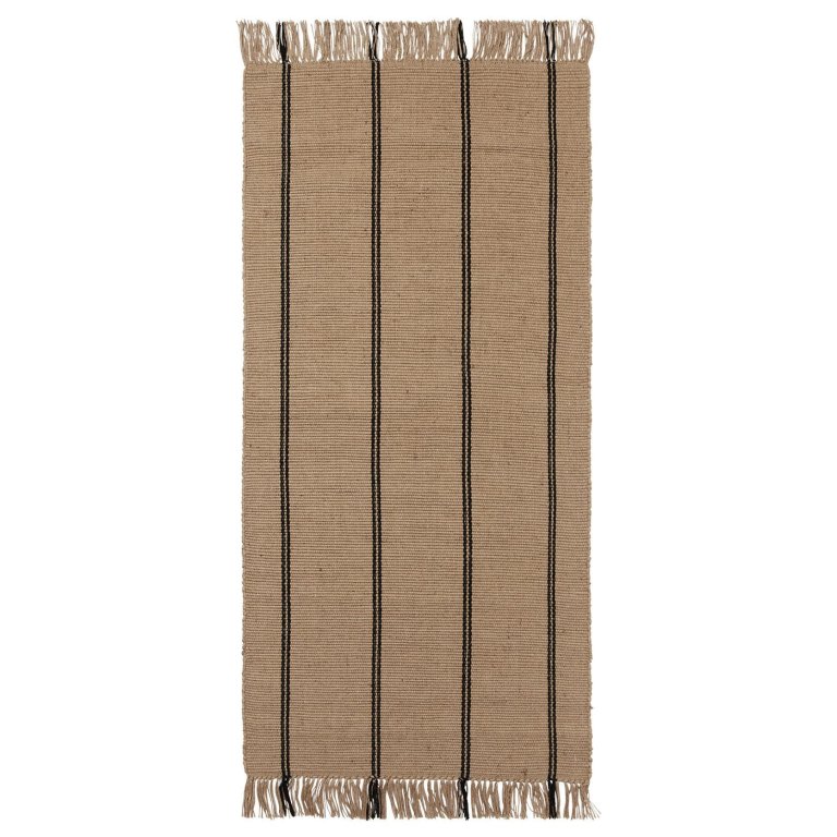 Broste Copenhagen Yuki vloerkleed 140x70 zwart/naturel