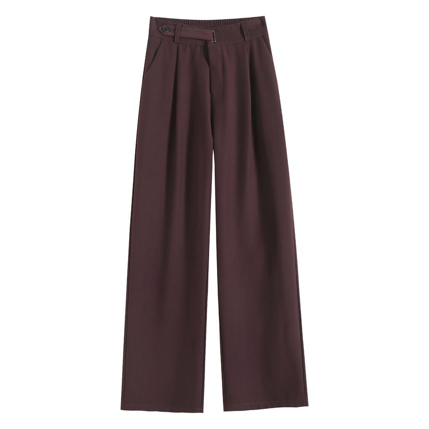 Jaqmine - Hoge taille, effen, wijde broek (verschillende ontwerpen)