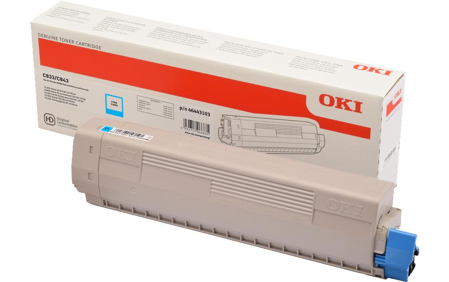 Toner 46443103 Cyan<br>Toner, Cyan
