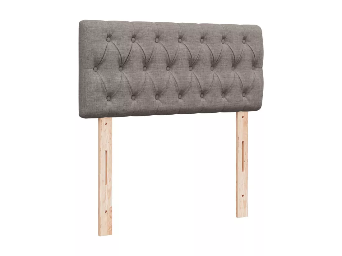Sommier à lattes de lit avec matelas Taupe 90x190 cm Tissu