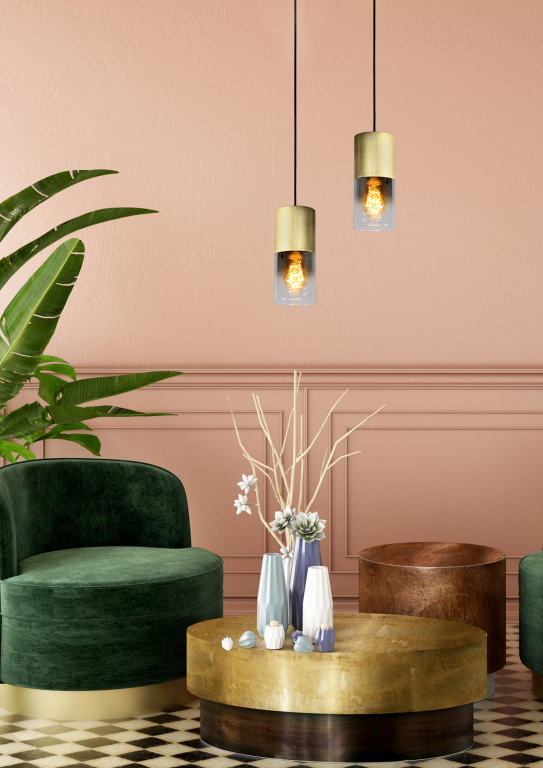Lucide Zino hanglamp Ø10 goud
