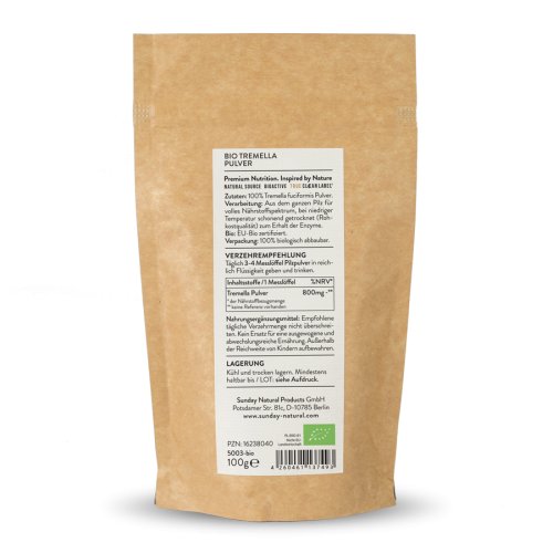 Sunday Natural Products  Bio Tremella Pulver