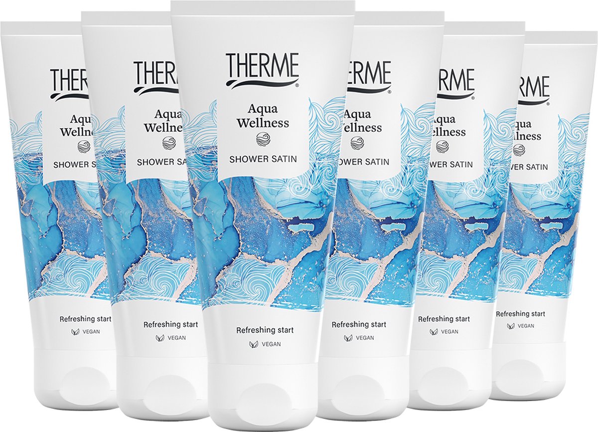 6x Therme Aqua wellness shower satin (200 ml)