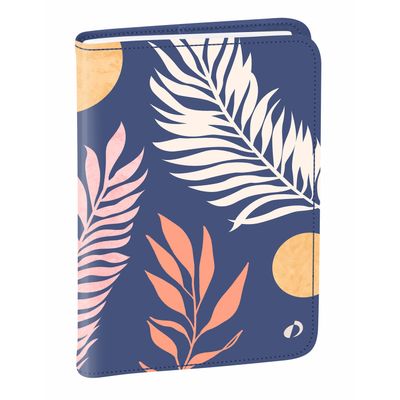 Quo Vadis Bloom - Agenda - 2025 - semainier - mini - 100 x 150 mm - portrait - papier blanc - nature - fleurs - couverture bleue - synthétique