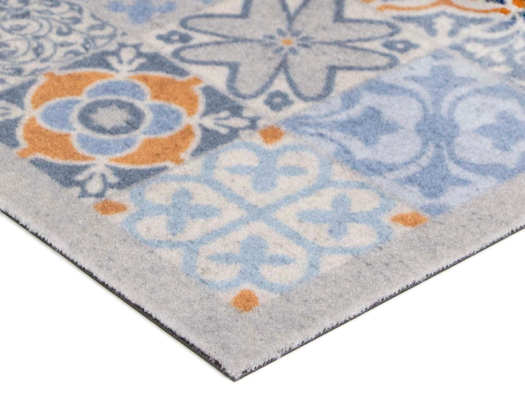 Primaflor-Ideen in Textil Küchenläufer »MOROCCAN TILES, Made in Belgium« rechteckig 6,5 mm Höhe Fliesen Design, Ornamente, 50x150 cm, rutschhemmend, waschbar