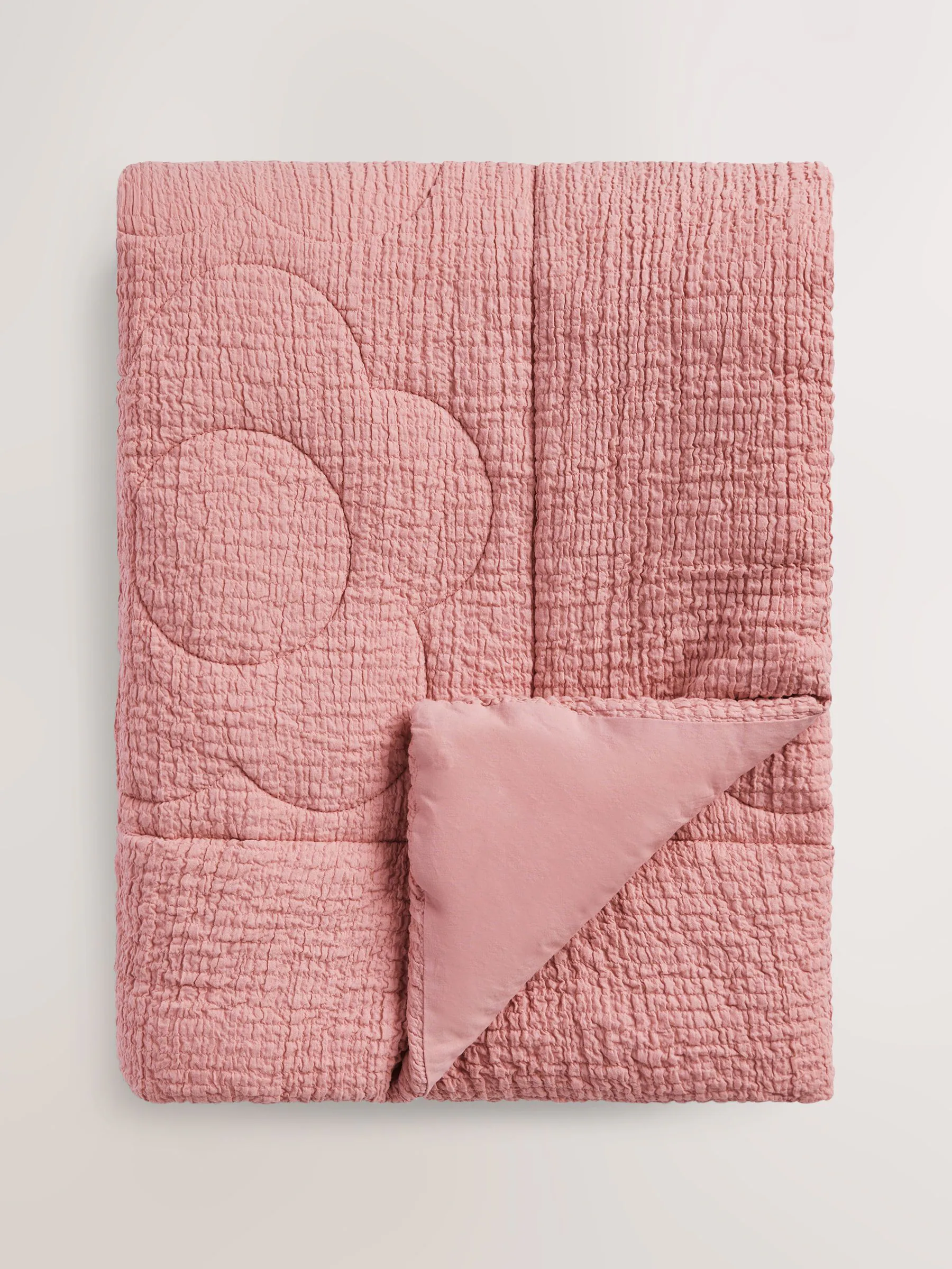 Doorgestikte 100% katoenen sprei met textuur en madelief
