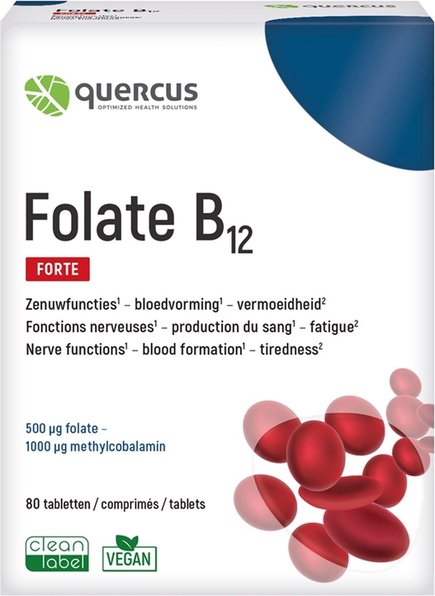 Quercus Folate B12 (80 tabletten)
