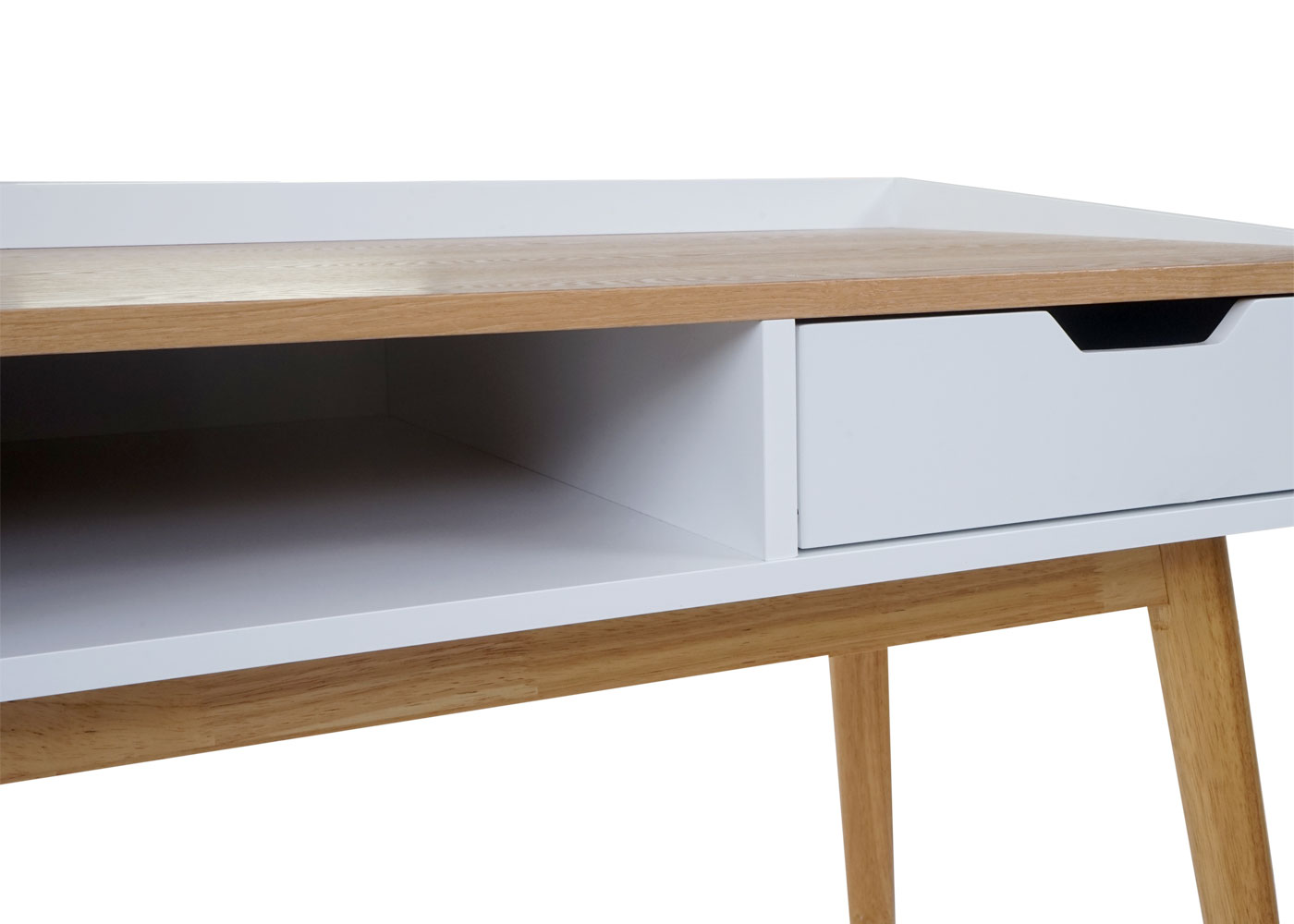 Schreibtisch MCW-A70, Computertisch Bürotisch, 120x55cm MDF Esche-Optik