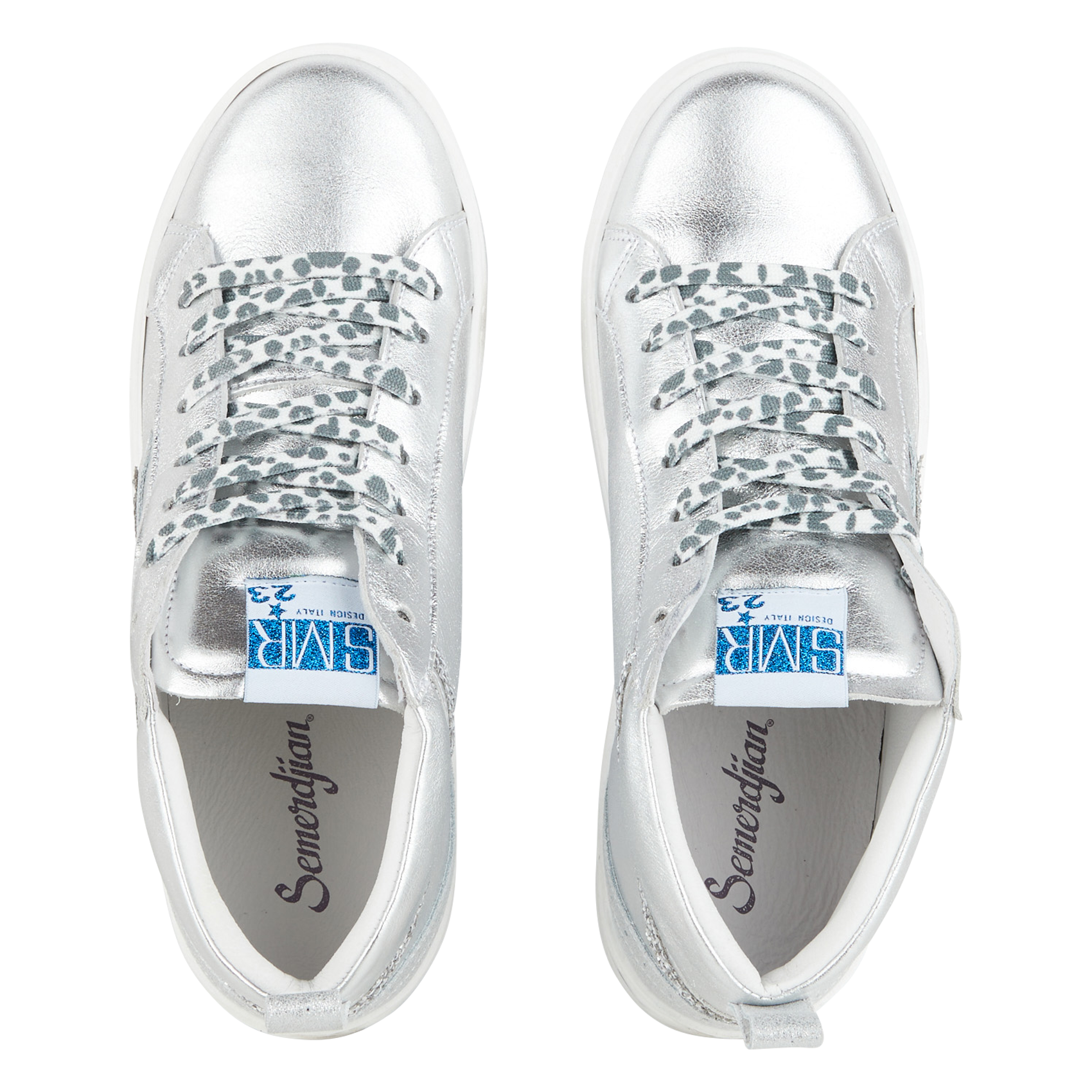 GIBRA - Baskets mi haute à lacets | Argent