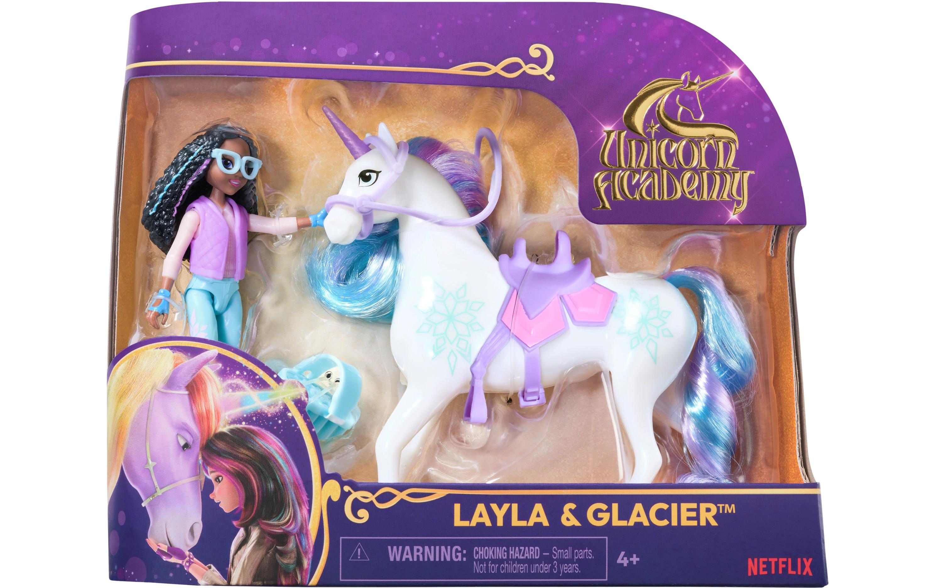 Unicorn Academy Layla Doll & Glacier UnicornPuppe Layla und Einhorn Glacier für Kinder