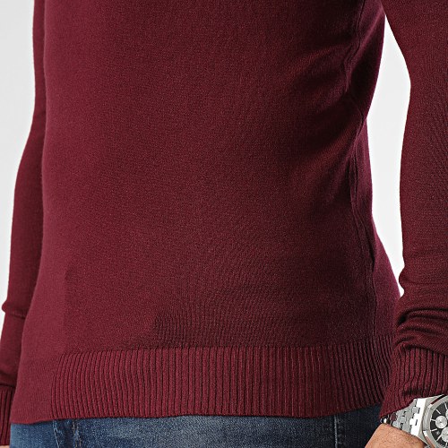 Lot De 2 Pull Col Roulé Bordeaux Noir