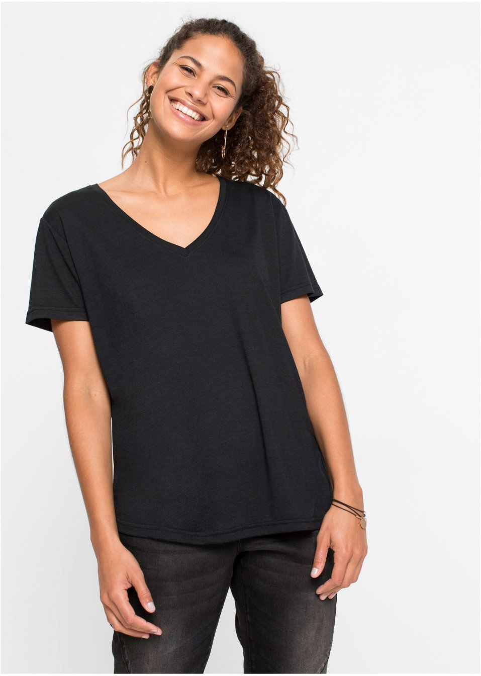 T-shirt col en V