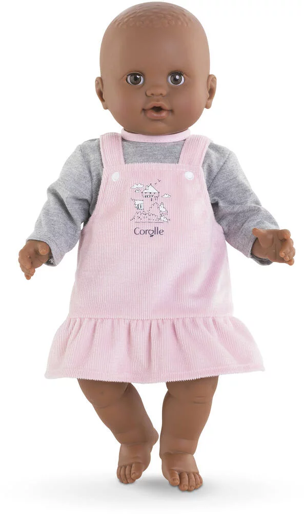BB36 ROBE ET T SHIRT BORDS DE LOIRE - VETEMENT POUR POUPON 36CM - COROLLE VETEMENTS