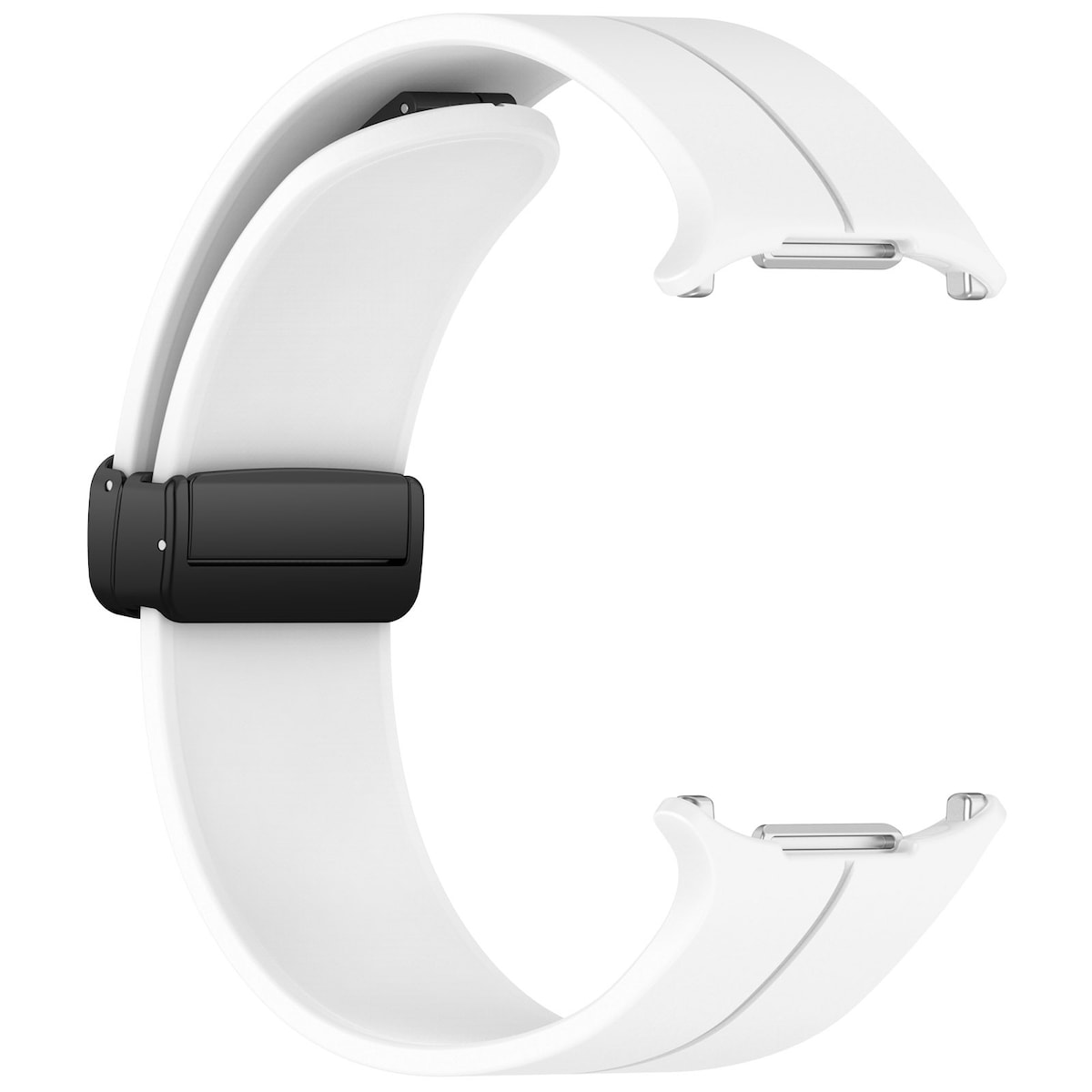 Samsung Watch Ultra Groove Magnetic Folding Spenne Strap 24mm Hvit