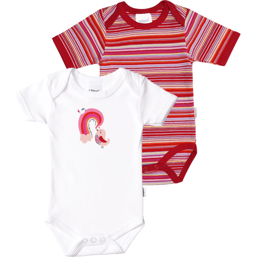 Liliput Baby-Body rot und weiß