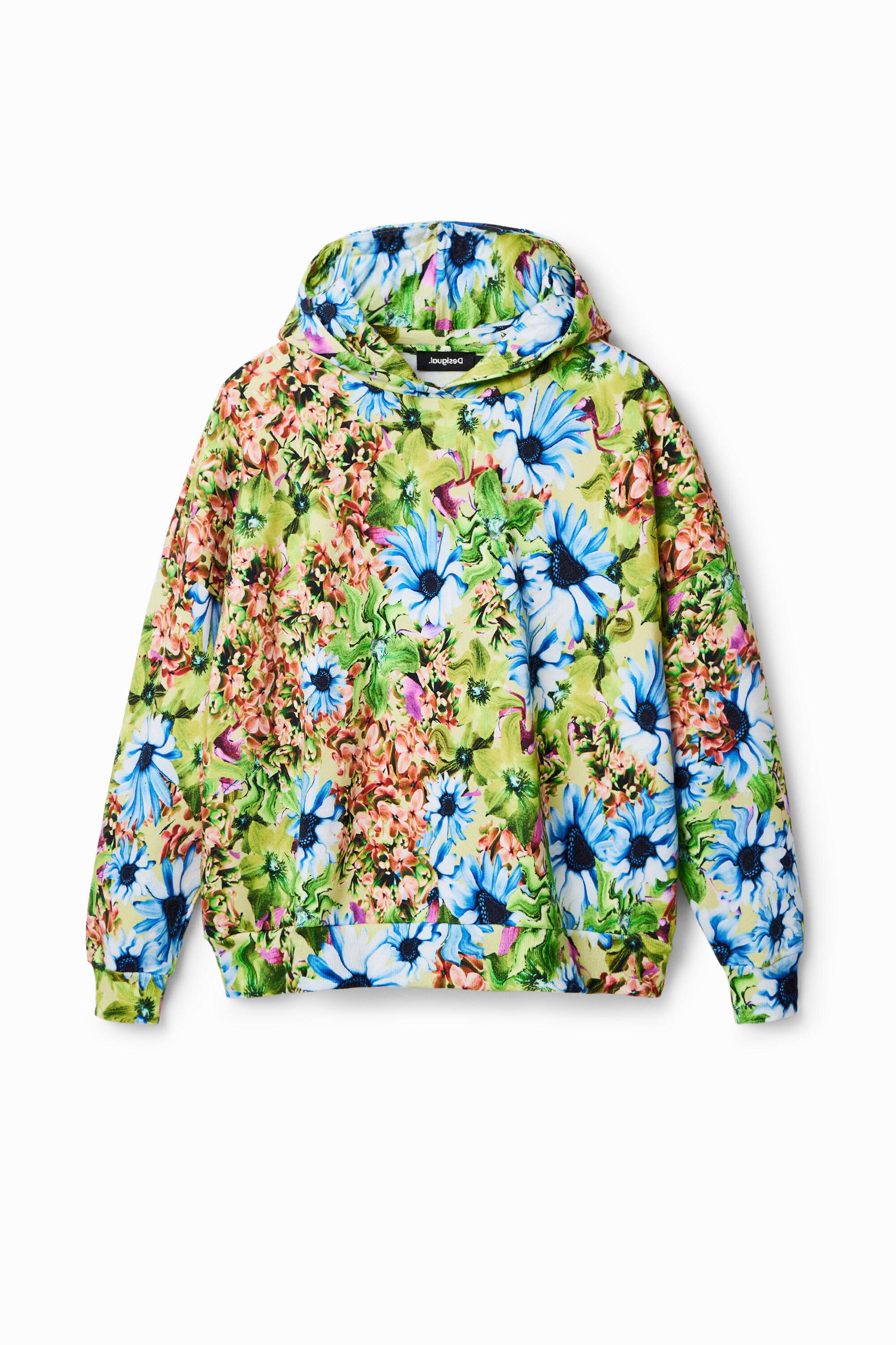 Sweat-shirt oversize fleuri