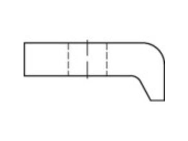 TOOLCRAFT Klemplader 10 mm Stål varmgalvaniseret 137756 1 stk (Ø x L) 60 mm x 10 mm