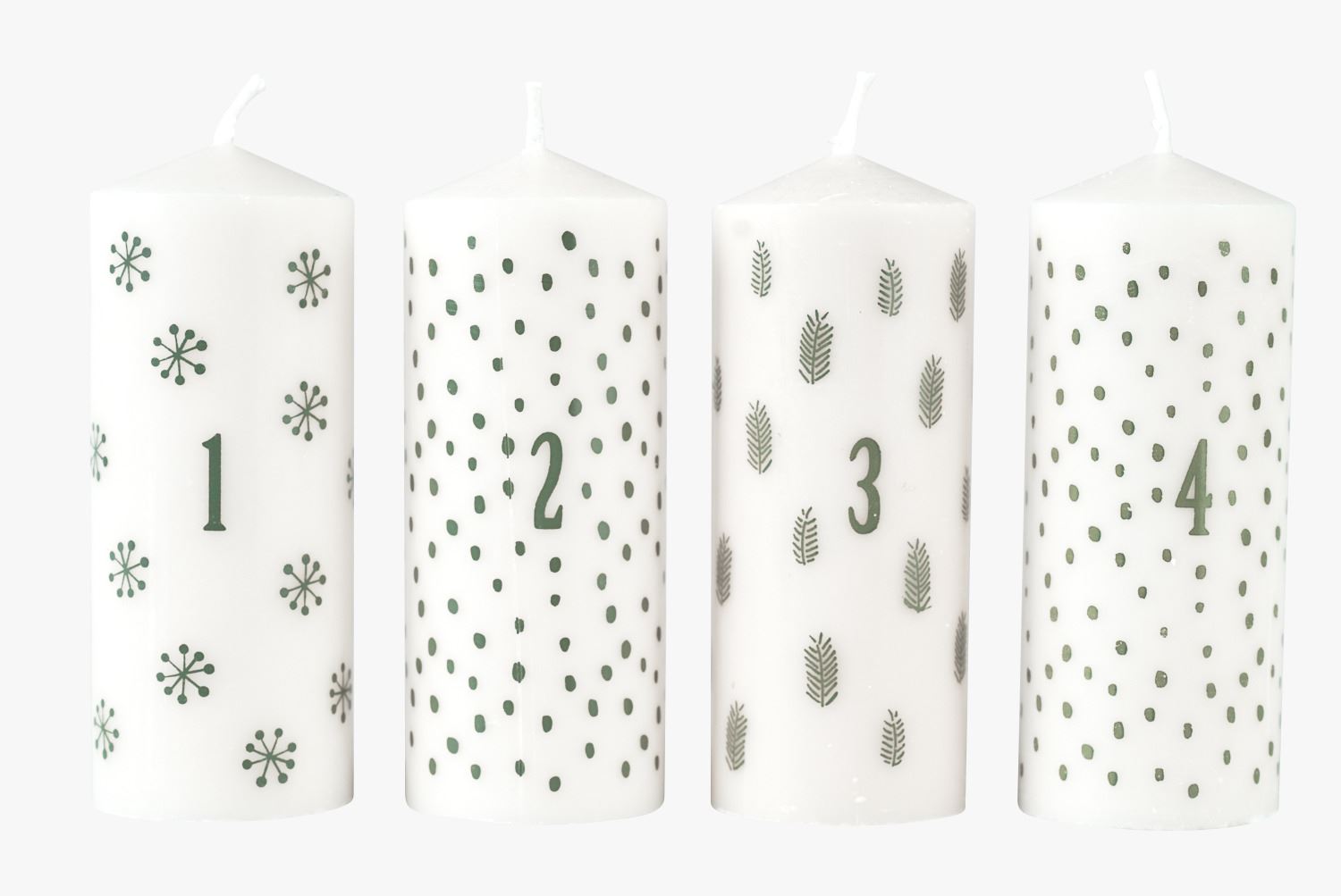Adventslys offwhite - 10 cm ø 4