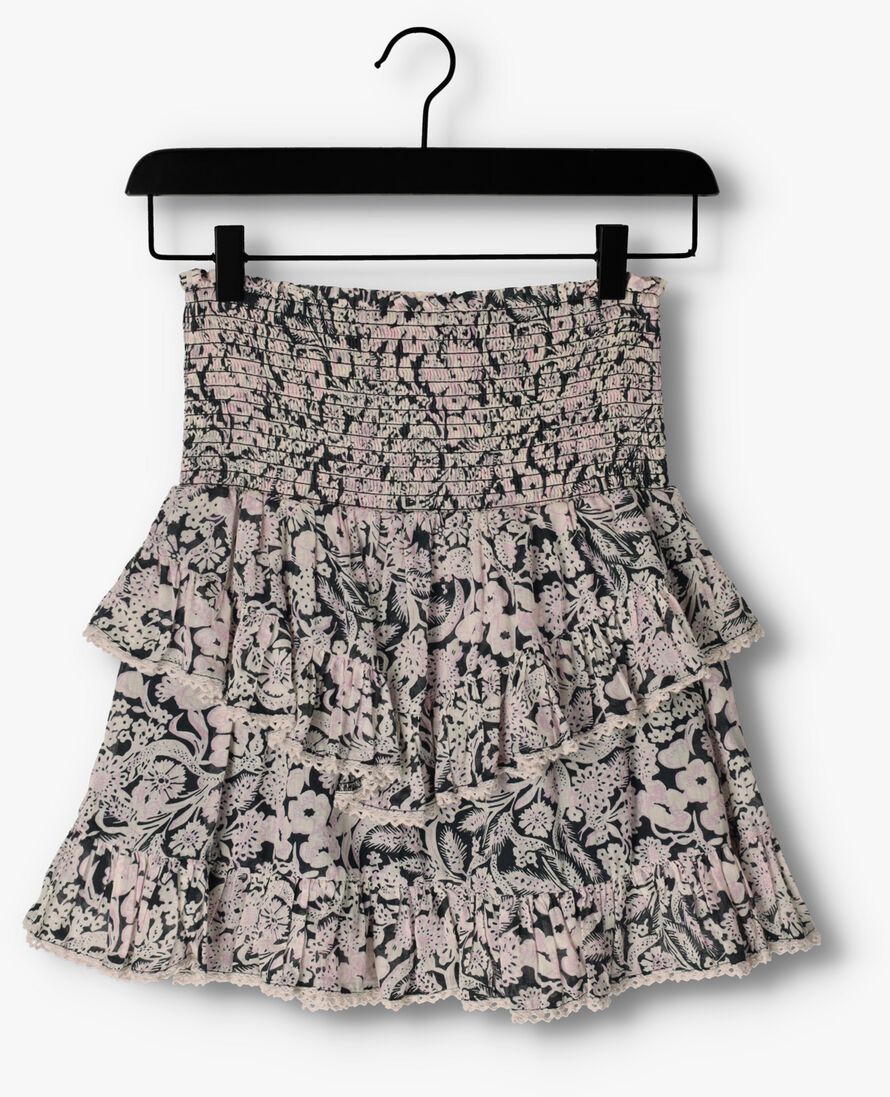 NEO NOIR zwarte neo noir minirok line sweet floral skirt