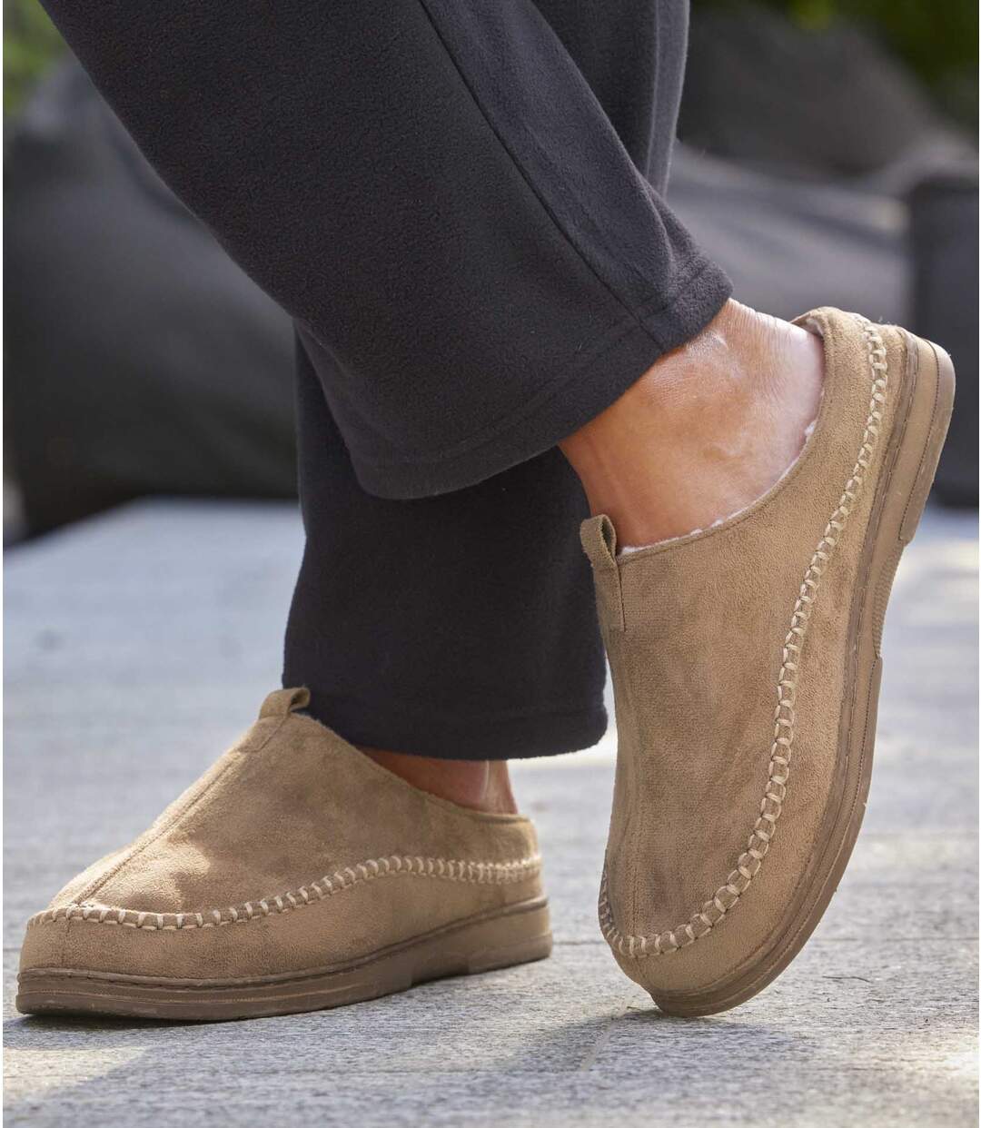 Chaussons Suédine Doublés Sherpa