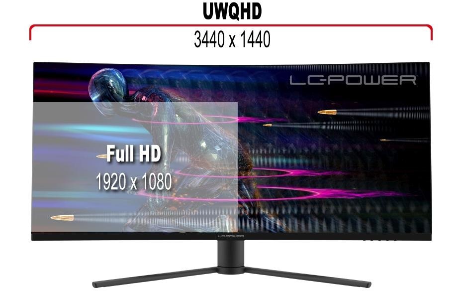 LC-Power LED-Monitor »LC-M34-UWQHD-165-C« 86,02 cm/34 ″  3440 x 1440 px UWQHD