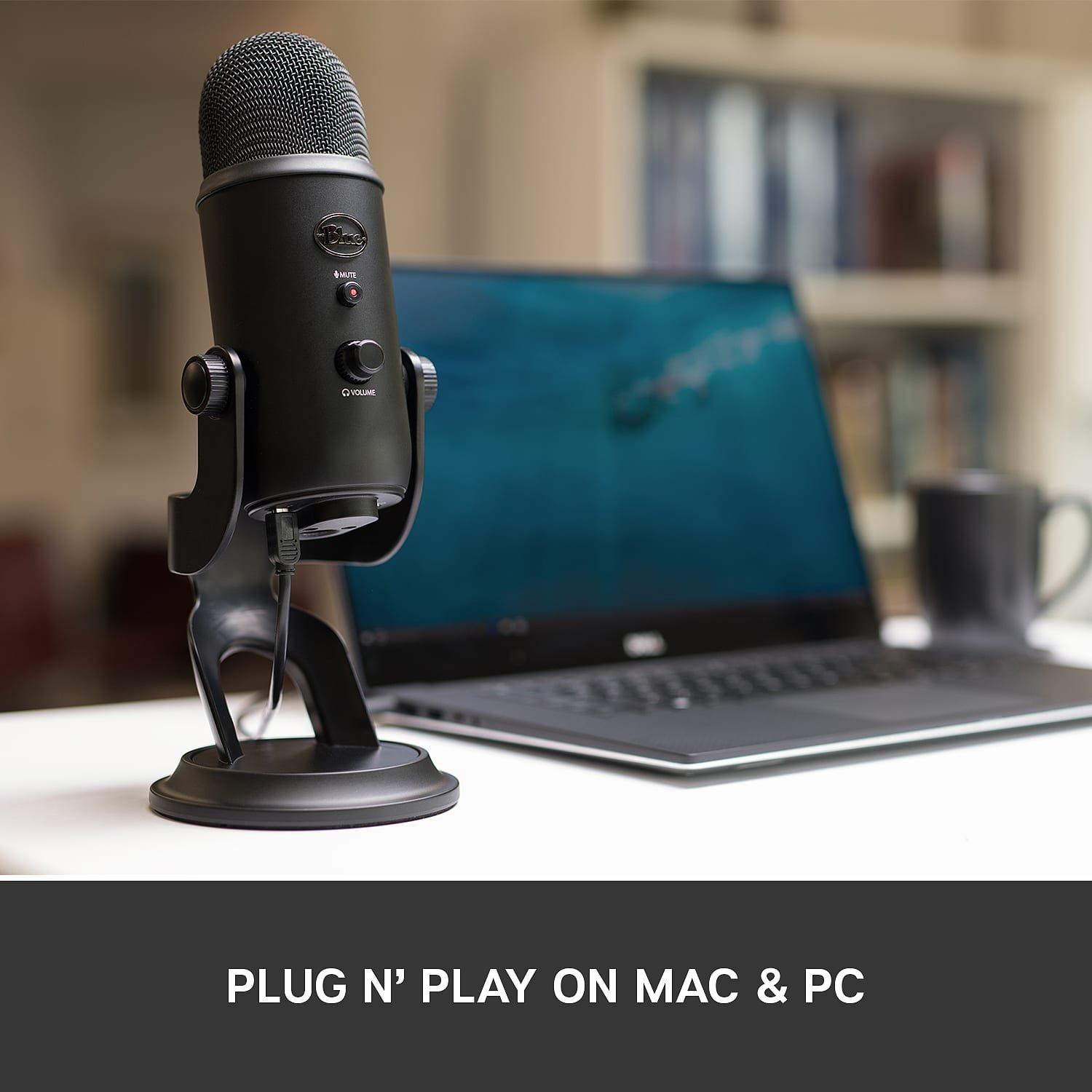 Blue GAME Yeti USB Streaming Microphone BLACKOUT