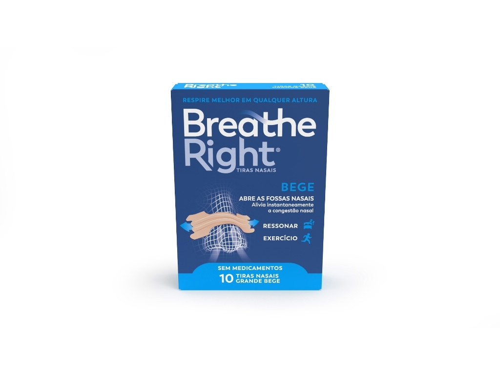 PENSOS BREATHE RIGHT NASAIS CLÁSSICO TAMANHO GRANDE 10UN