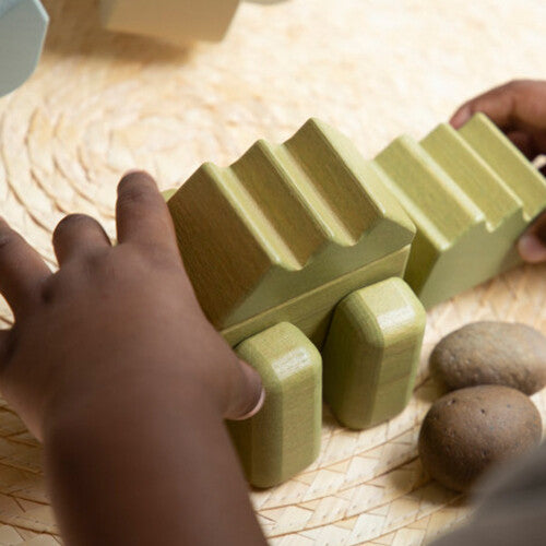Guidecraft blokken met drukknopen - dieren - 33st