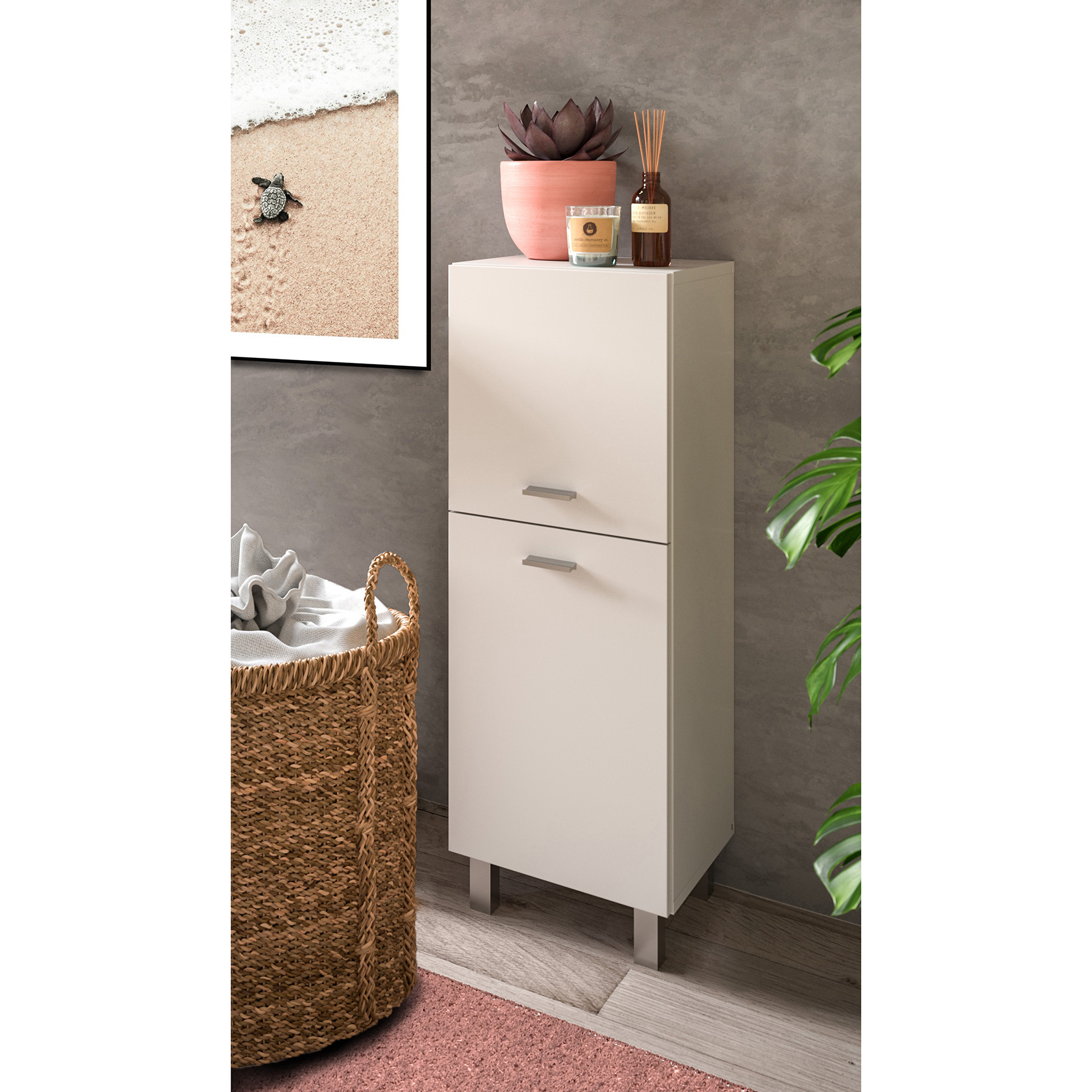 Badschrank BOSTON - weiß - 80 cm hoch