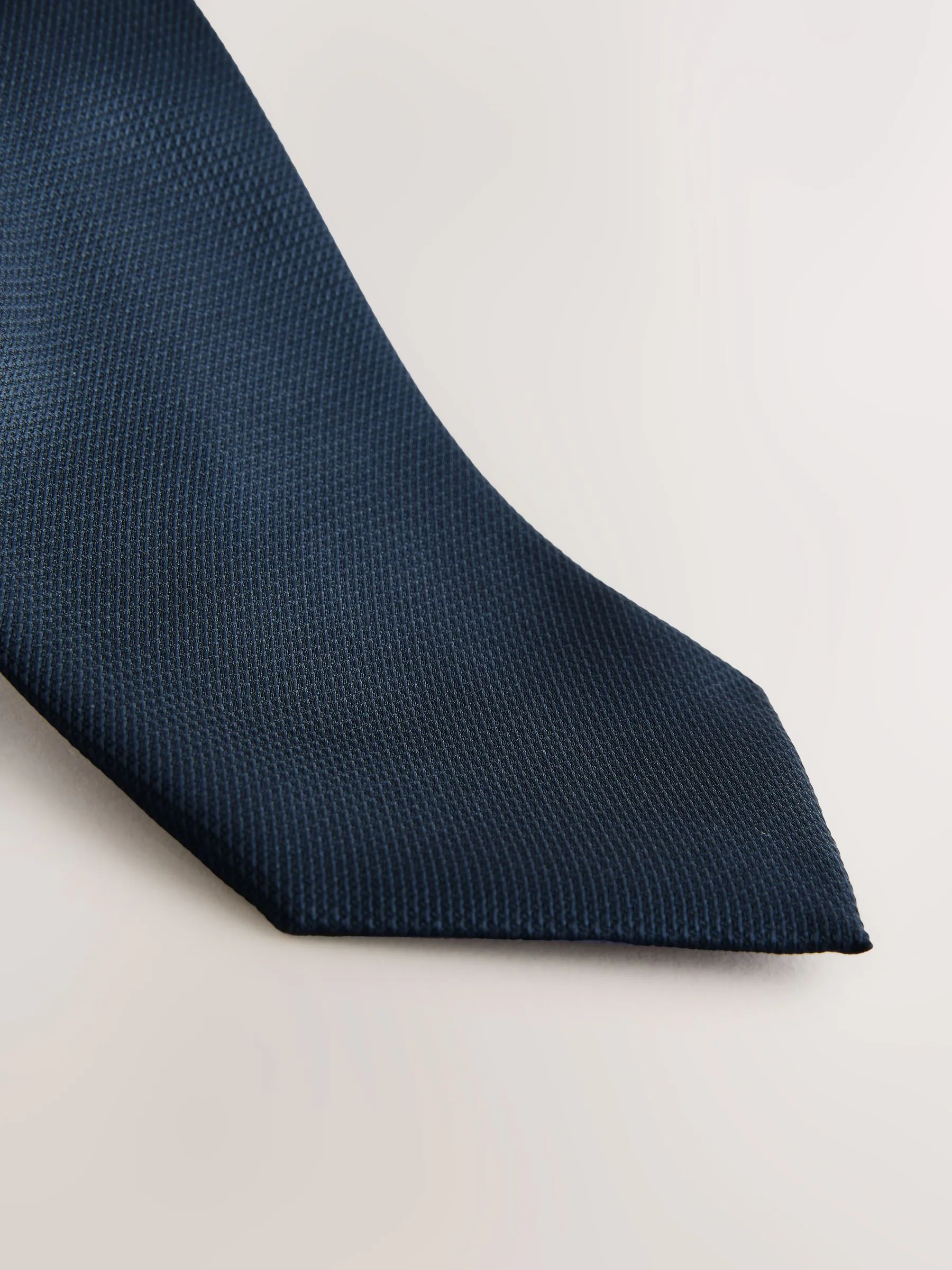Donkerblauw - Standaard - Stropdas met textuur